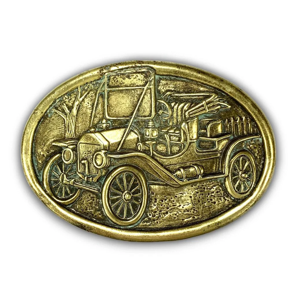 Vintage Avon Ford Model T Classic Antique Car Truck‎ Auto Vehicle Belt Buckle